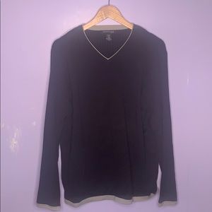 Kenneth Cole v neck ribbed sweater